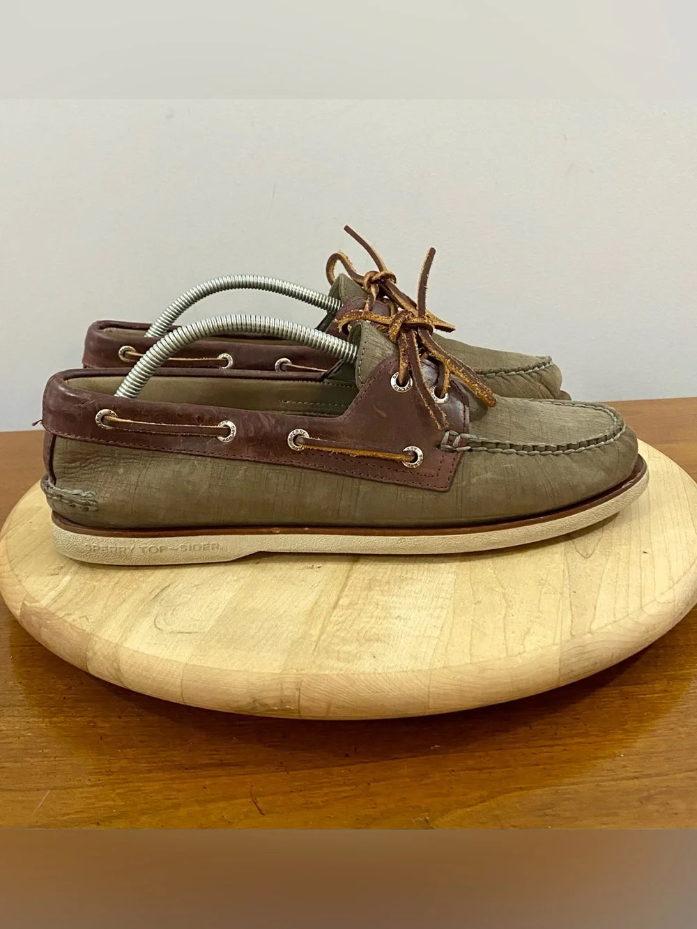 Sperry Gold Cup Mens 10.5 M Original Boat Shoes Two Tone Leather Brown Top-Sider